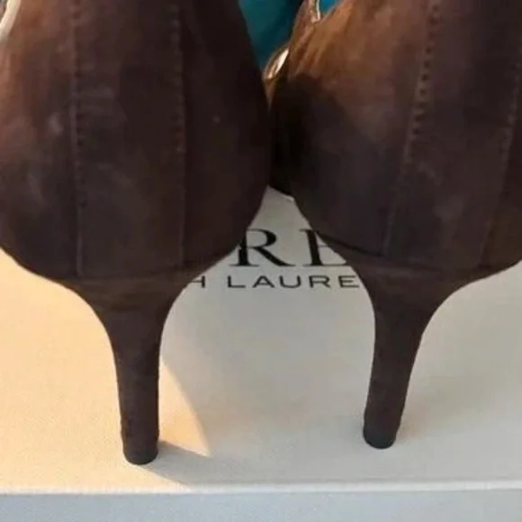 Ralph Lauren Purple Label Dark Brown Heels - Picture 3 of 5